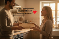Schneidebrett mit Messer für Mama – „Lieblings MAMA“ Geschenk aus Escheholz