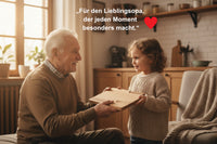 Schneidebrett mit Messer für Opa – „Lieblings OPA“ Geschenk aus Escheholz